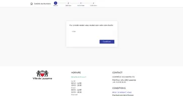 City of Lausanne, Contrôle des Habitants - Interfacing with the system for calling appointments by letter and QR code, allowing an automatic and directed appointment to be made, only for the person called, with a follow-up of the person called.