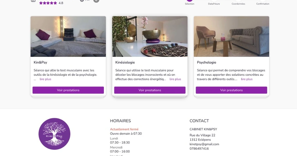 Sie können das Buchungs-Widget mit Ihren Farben und Dienstleistungen anpassen und entscheiden, was Sie anzeigen möchten.