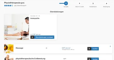 Sie können das Buchungs-Widget mit Ihren Farben und Dienstleistungen anpassen und entscheiden, was Sie anzeigen möchten.