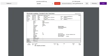 Die Erstellung einer Rechnung zum Tarif 590 dauert nur wenige Sekunden vom Kalender aus.
Sie können diese per E-Mail direkt an den Patienten senden.